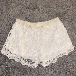 White Mossimo Lace Shorts